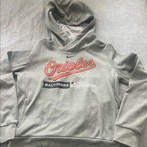 Worn Once Nike Gray Orioles 2023 Postseason Hoodie